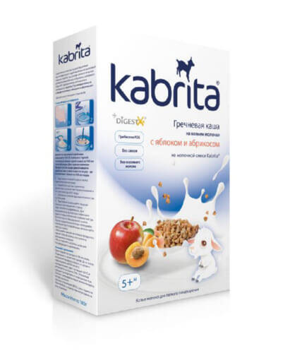 Каша Kabrita Гречневая с яблоком и абрикосом (с 5 месяцев) 180 г