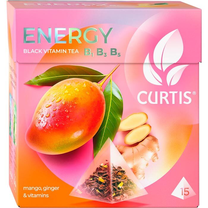 Чай черный Curtis Energy Tea пирамидки 15 штук