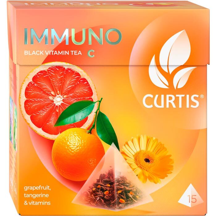 Чай черный Curtis Immuno Tea пирамидки 15 штук