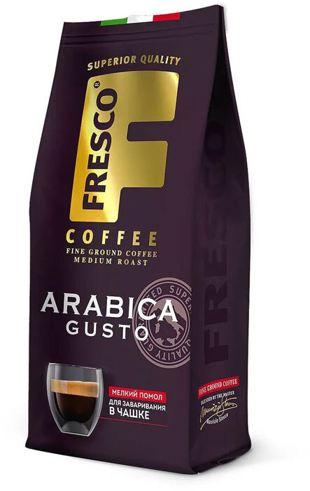 Молотый кофе FRESCO Arabica Gusto для чашки 100 г.
