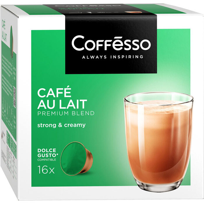 КапсулыСтандарт Nespressо (16шт)Coffesso Cafe Au Lait 160г.