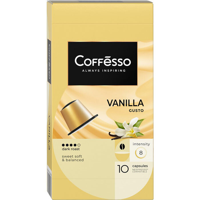 КапсулыСтандарт Nespresso (10шт) Coffesso Vanilla 50г