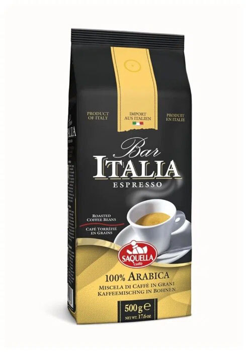 Кофе зерновой Saquella Bar Italia Espresso Arabica 500 г