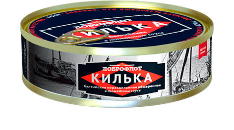 Килька Доброфлот Балтийская неразделанная обжаренная в томатном соусе 240 г