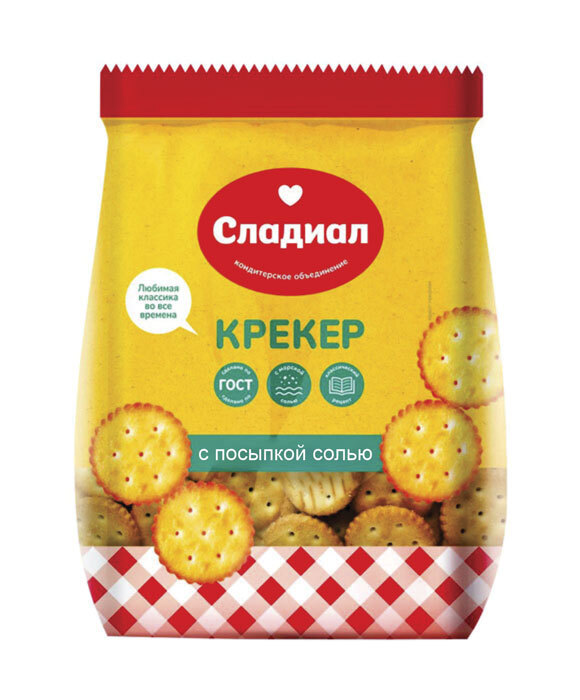 Крекер 500 гр с солью Сладал