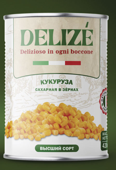 Кукуруза сахарная Delize с ключом 425 мл