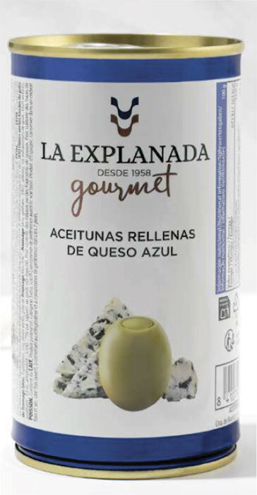 Оливки La Explanada Gourmet начинка голубой Сыр 350 г