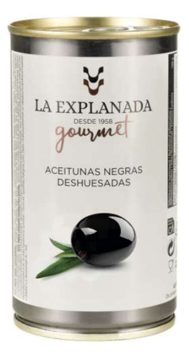 Оливки La Explanada Gourmet Чёрные без косточек 370 г