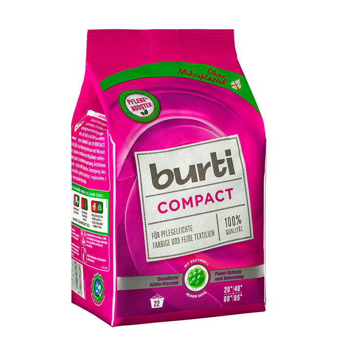 Стиральный порошок концентрат Burti Compact для цветного и тонкого белья 1,1 кг