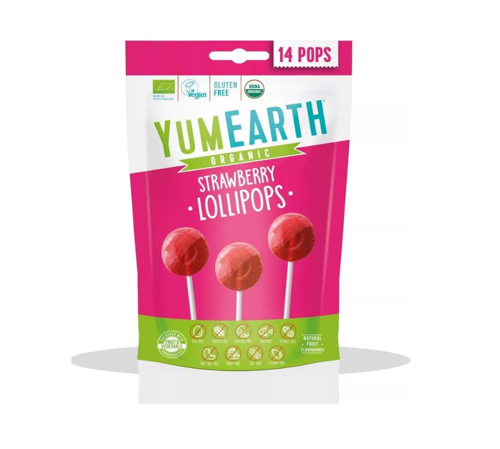 Органические клубничные леденцы YumEarth 14 Pops