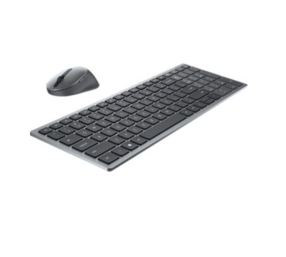 Dell KM7120W Multi-Device Wireless Keyboard & Mouse – Беспроводной комплект Bluetooth и RF, Titan Gray, для Windows и Mac